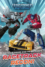 Book cover for Optimus Prime and Megatron's Racetrack Recon!