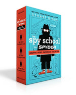 Book cover for The Spy School vs. Spyder Graphic Novel Paperback Collection (Boxed Set): Spy School the Graphic Novel; Spy Camp the Graphic Novel; Evil Spy School th