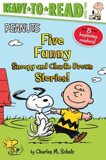 Book cover for Five Funny Snoopy and Charlie Brown Stories!: Snoopy and Woodstock Best Friends Forever!; Snoopy, First Beagle on the Moon!; Time for School, Charlie