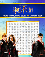 Book cover for Harry Potter Word Search, Quips, Quotes, and Coloring Book