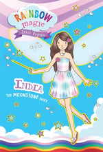 Book cover for Rainbow Magic Jewel Fairies #1: India the Moonstone Fairy