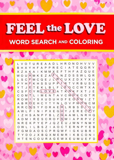 Book cover for Feel the Love Word Search and Coloring