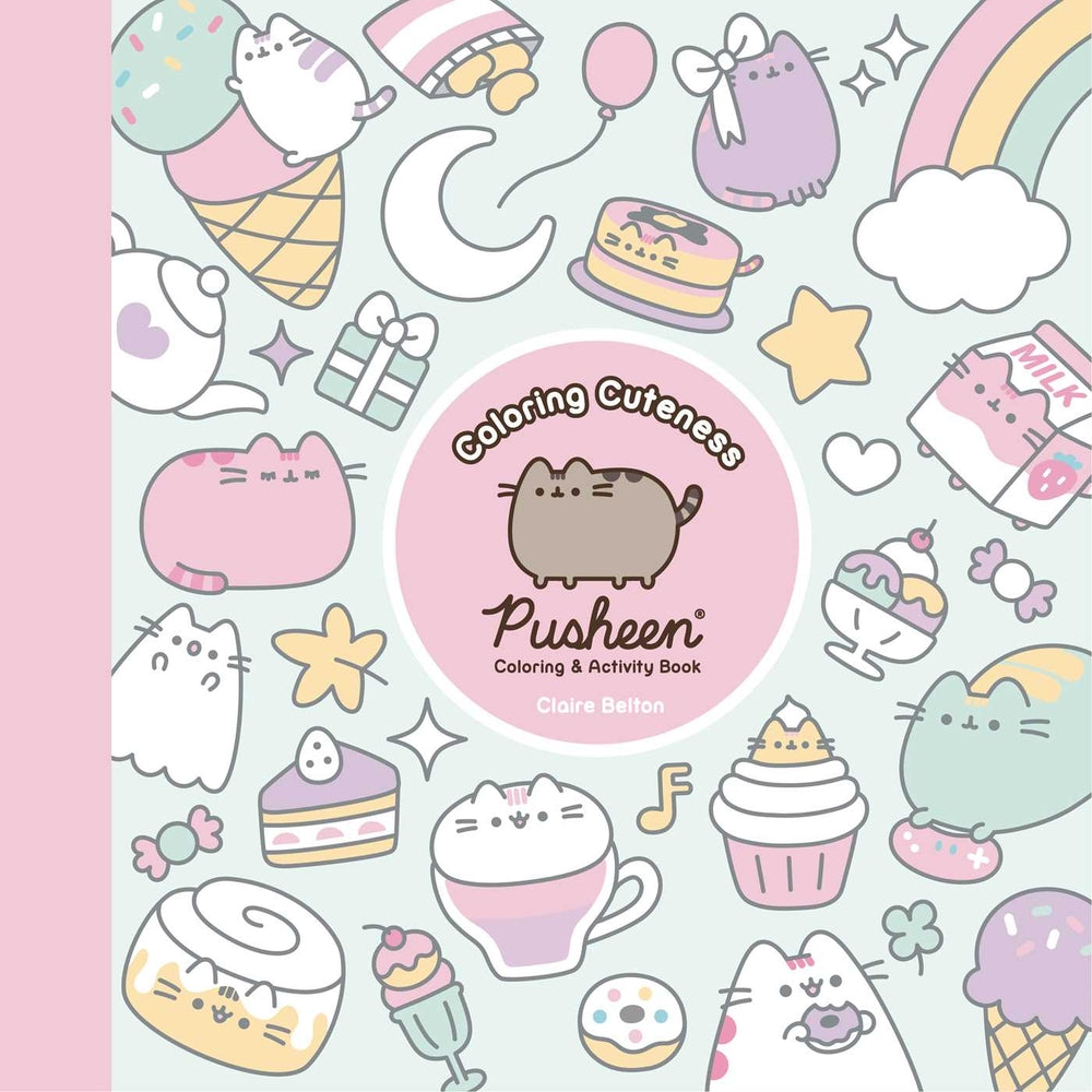 Book cover for Coloring Cuteness: A Pusheen Coloring & Activity Book