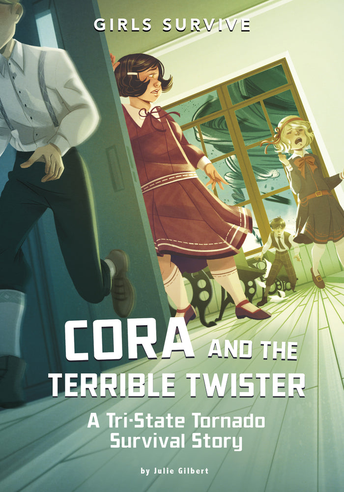 Book cover for Cora and the Terrible Twister: A Tri-State Tornado Survival Story