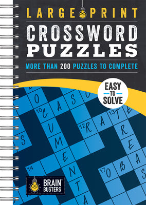 Book cover for Large Print Crossword Puzzles Blue: Over 200 Puzzles to Complete