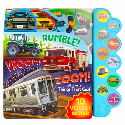 Book cover for Rumble! Vroom! Zoom!: Let's Listen to Things That Go!