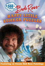 Book cover for Bob Ross Happy Little Sticker Puzzles