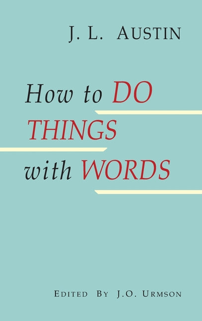 Book cover for How to Do Things with Words