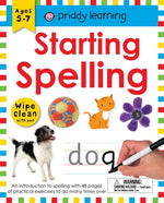 Book cover for Wipe Clean Workbook: Starting Spelling: An Introduction to Spelling with 48 Pages of Practical Exercises to Do Many Times Over
