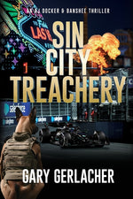 Book cover for Sin City Treachery: An AJ Docker and Banshee Thriller