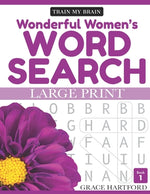 Book cover for Wonderful Women's Word Search - Book 1: Large Print