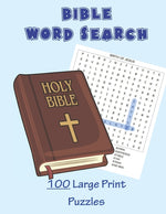 Book cover for Bible Word Search - 100 Large Print Puzzles