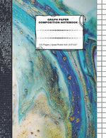 Book cover for Graph Paper Composition Notebook: 110 Pages - Quad Ruled 4x4 - 8.5" x 11" Marble Large Notebook with Grid Paper - Math Notebook For Students