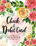Book cover for Check and Debit Card Register: 100 pages 2,400 entry lines total: Size = 8.5 x 11 inches (double-sided), perfect binding, non-perforated