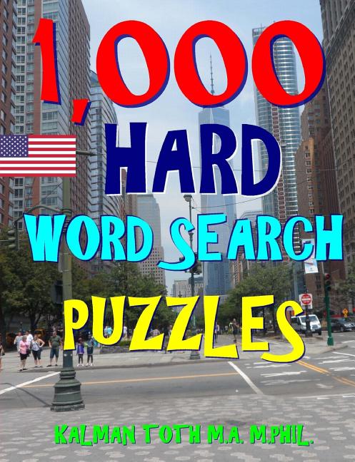 Book cover for 1,000 Hard Word Search Puzzles: Fun Way to Improve IQ & Memory