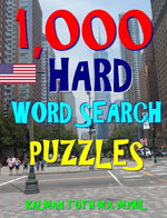 Book cover for 1,000 Hard Word Search Puzzles: Fun Way to Improve IQ & Memory