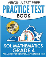 Book cover for VIRGINIA TEST PREP Practice Test Book SOL Mathematics Grade 4: Includes Four SOL Math Practice Tests