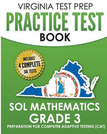 Book cover for VIRGINIA TEST PREP Practice Test Book SOL Mathematics Grade 3: Includes Four SOL Math Practice Tests