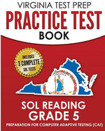 Book cover for VIRGINIA TEST PREP Practice Test Book SOL Reading Grade 5: Preparation for Computer Adaptive Testing (CAT)