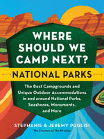 Book cover for Where Should We Camp Next?: National Parks: The Best Campgrounds and Unique Outdoor Accommodations in and Around National Parks, Seashores, Monuments,