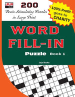 Book cover for Word Fill-In Puzzle Book 1