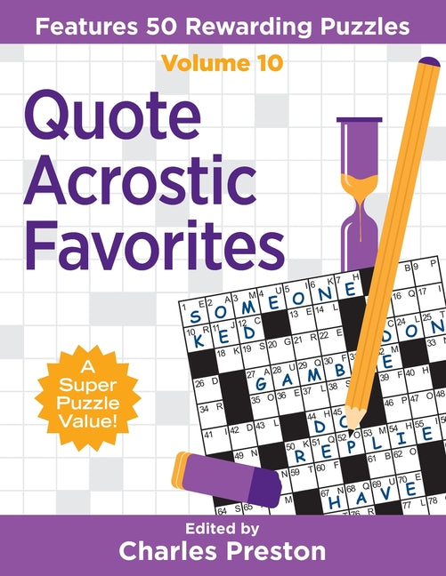 Book cover for Quote Acrostic Favorites: Features 50 Rewarding Puzzles