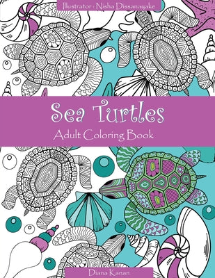 Book cover for Sea Turtles: Adult Coloring Book
