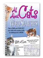 Book cover for All about Cats Word Searches