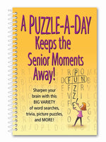 Book cover for Puzzle-A-Day Keeps the Senior Moments Away!