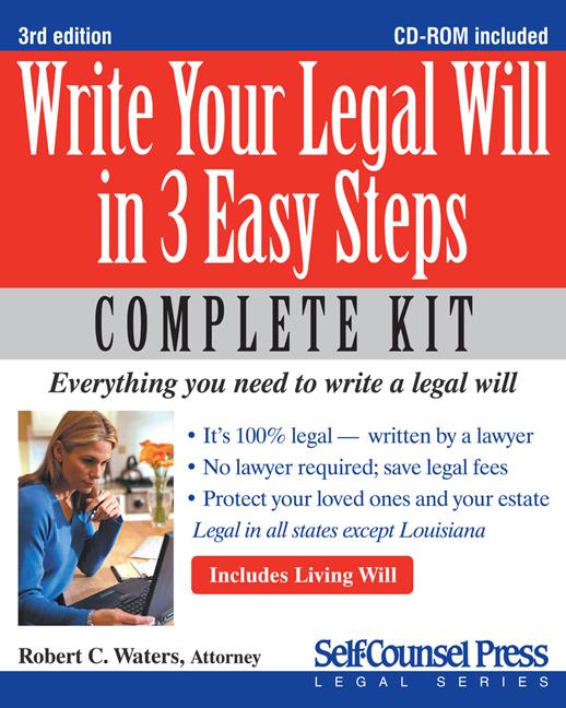 Book cover for Write Your Legal Will in 3 Easy Steps
