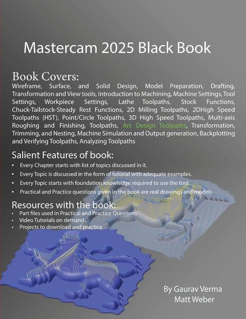 Book cover for Mastercam 2025 Black Book