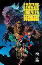 Book cover for Justice League vs. Godzilla vs. Kong