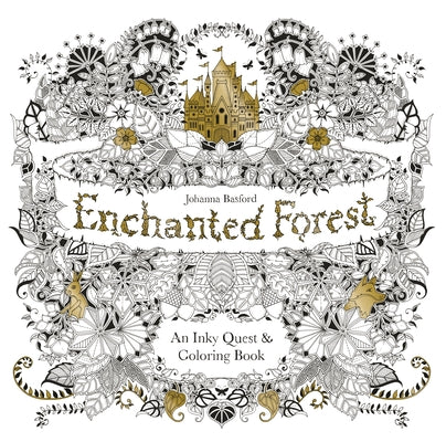 Book cover for Enchanted Forest: An Inky Quest and Coloring Book for Adults