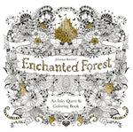Book cover for Enchanted Forest: An Inky Quest and Coloring Book for Adults