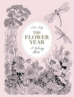 Book cover for The Flower Year: A Coloring Book for Adults