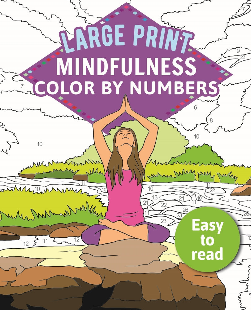 Book cover for Mindfulness Color-By-Numbers Large Print