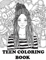 Book cover for Teen Coloring Book: Cute Coloring Book for Teen Girls