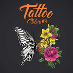 Book cover for Tattoo Coloring: Adult Coloring Book
