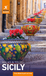 Book cover for Rough Guides Walks and Tours Sicily: Travel Guide with eBook