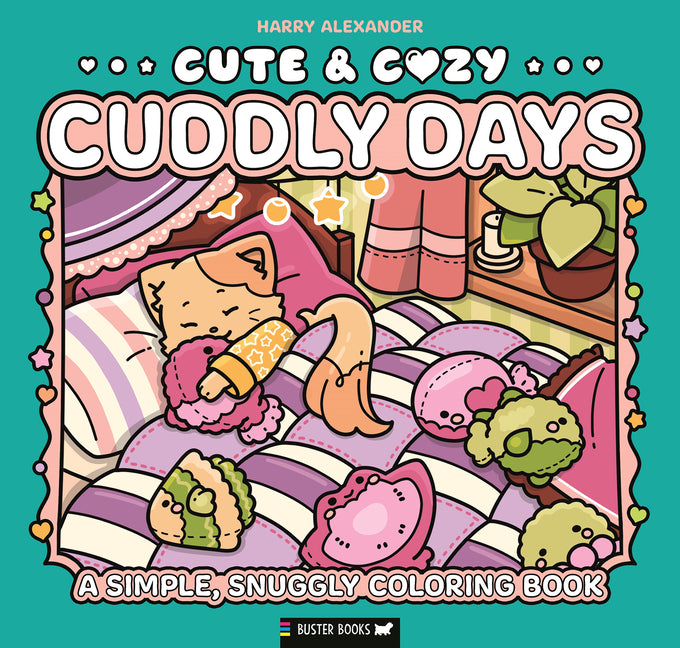 Book cover for Cute & Cozy: Cuddly Days: A Simple, Snuggly Coloring Book