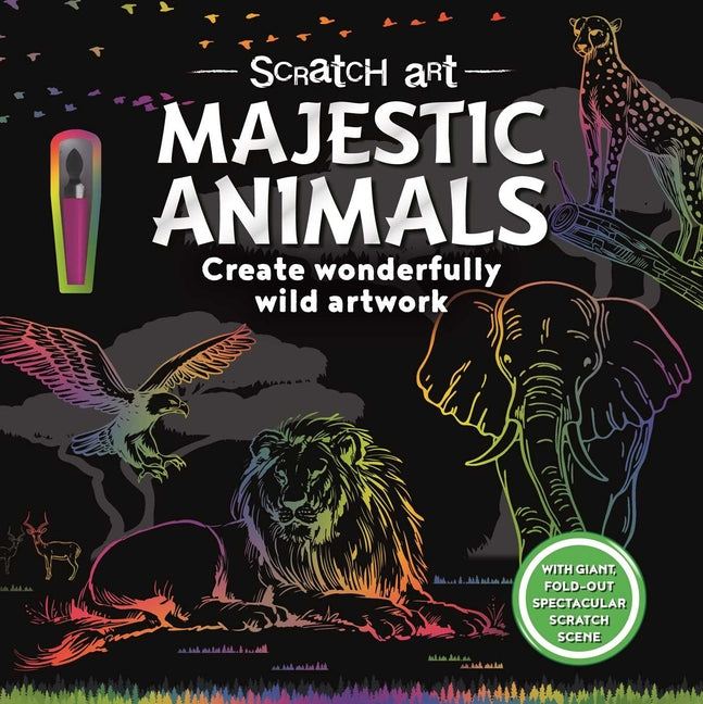 Book cover for Scratch Art Majestic Animals: Create Wonderfully Wild Artwork