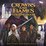 Book cover for Crowns and Flames Coloring Book: Perfect for Fans of Fourth Wing & Throne of Glass