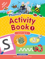 Book cover for Jolly Phonics Activity Book 1: In Print Letters (American English Edition)