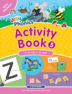 Book cover for Jolly Phonics Activity Book 5: In Print Letters (American English Edition)