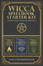 Book cover for Wicca Spellbook Starter Kit: A Book of Candle, Crystal, and Herbal Spells