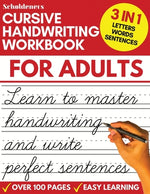 Book cover for Cursive Handwriting Workbook for Adults: Learn Cursive Writing for Adults (Adult Cursive Handwriting Workbook)