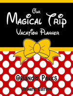 Book cover for Our Magical Trip Vacation Planner Orlando Parks Ultimate Edition - Red Spotty