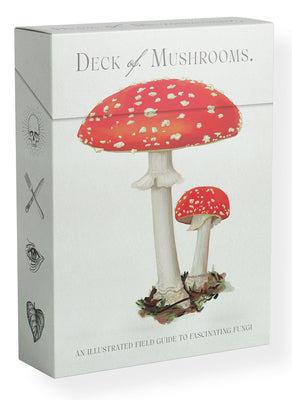 Book cover for The Deck of Mushrooms: An Illustrated Field Guide to Fascinating Fungi