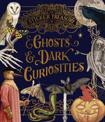 Book cover for Sticker Treasury of Ghosts & Dark Curiosities: An Eclectic Book of Stickers for Journaling, Collaging, Scrapbooking and More
