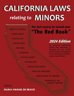 Book cover for California Laws Relating to Minors "The Red Book" 2024 Edition
